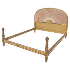 Eccentric Antique Gilded Wood Double Bed