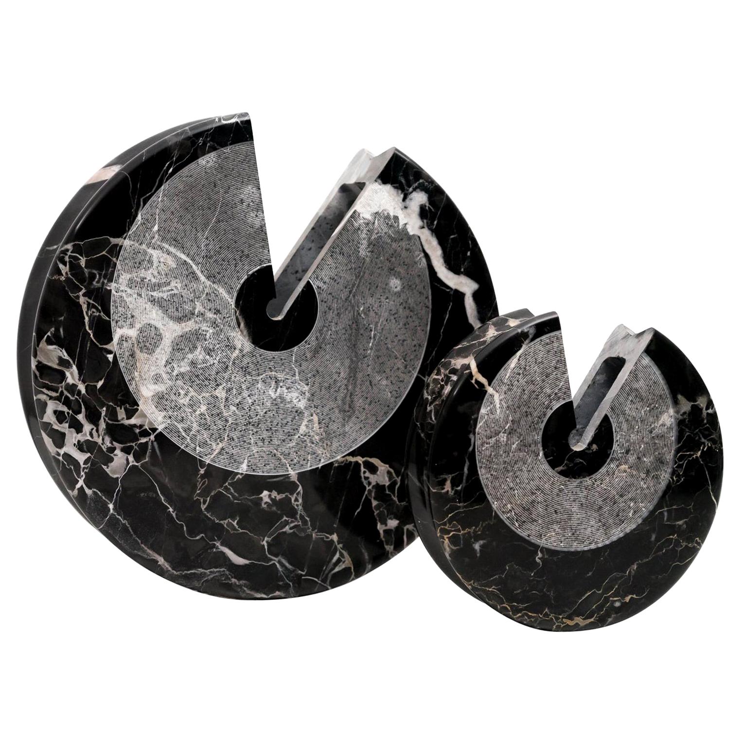 "Eccentrico" Black Marble Vases by Egidio Di Rosa & PA Giusti for Up & Up, 1972 For Sale