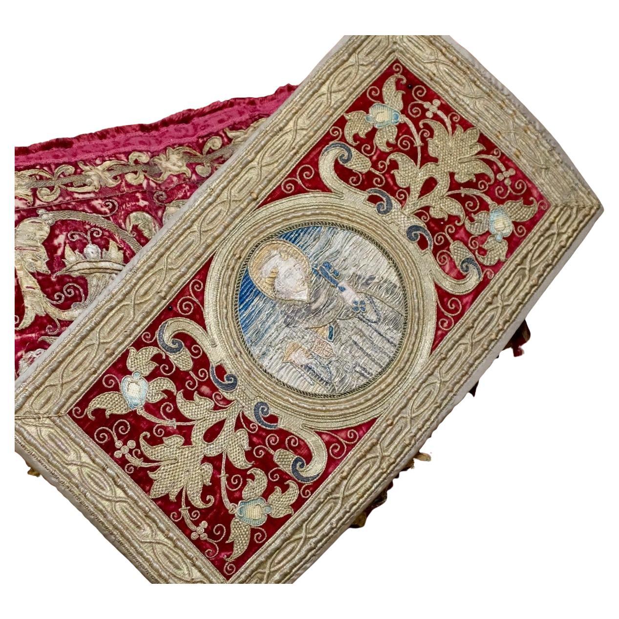 Ecclesiastic Embroidery St. Peter  Circa 1600