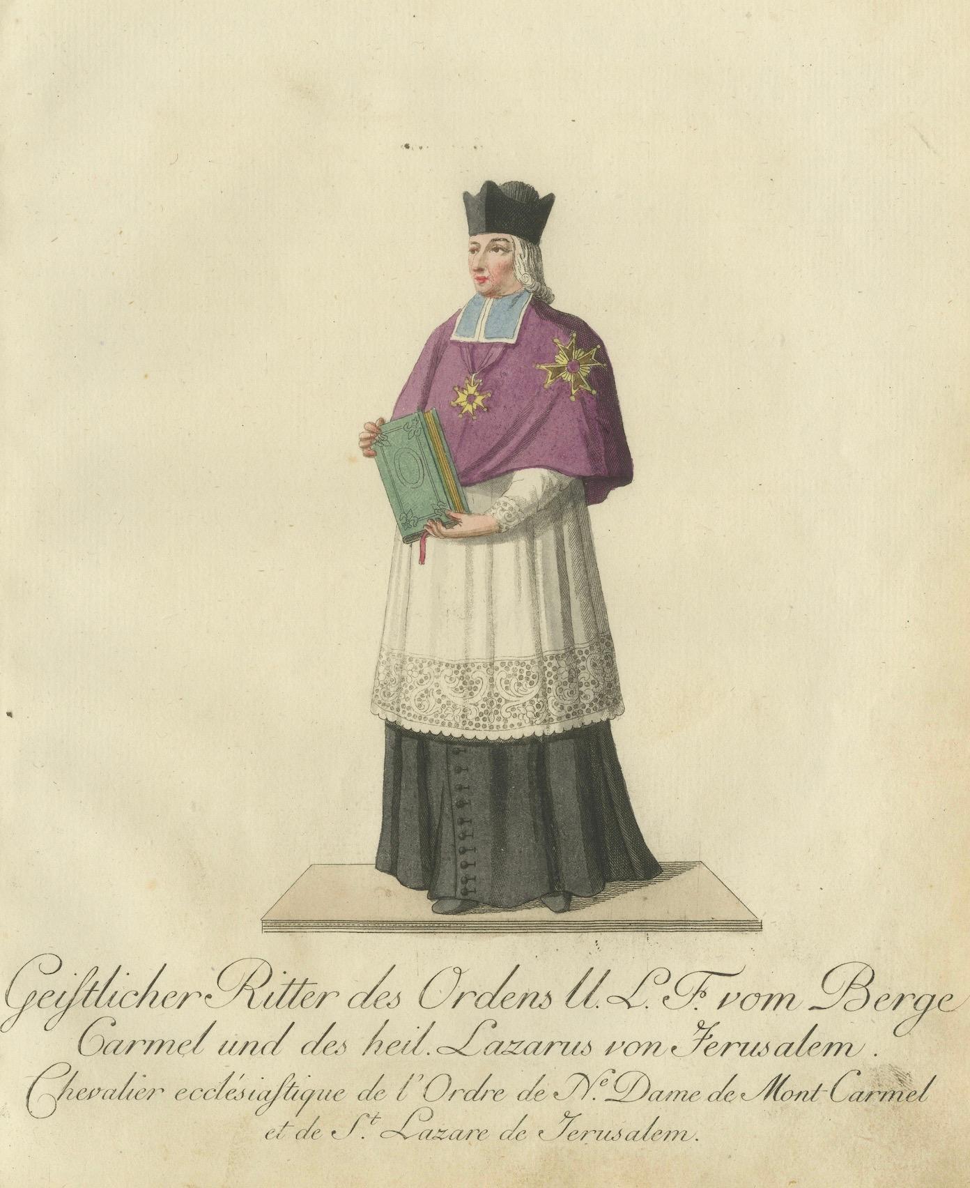 Knight of the Order of Our Lady of Mount Carmel and St. Lazarus Bon état - En vente à Langweer, NL