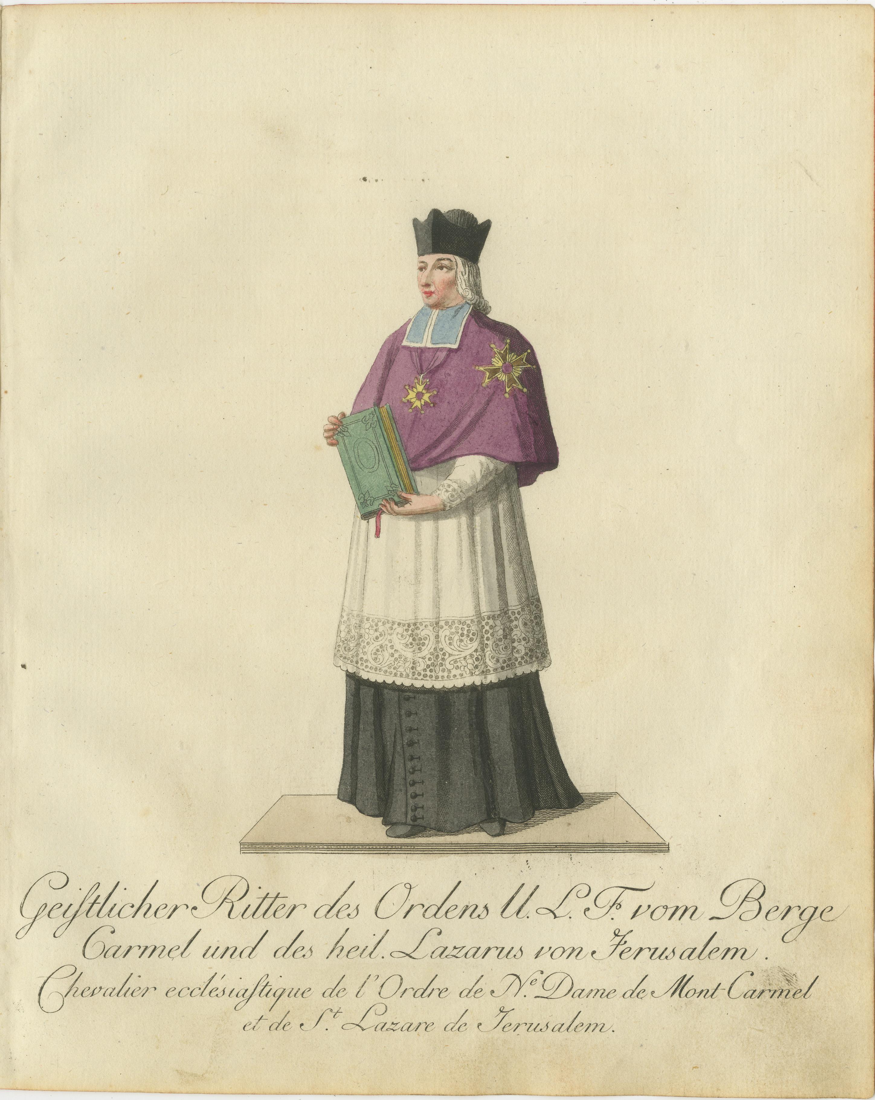 Fin du XVIIIe siècle Knight of the Order of Our Lady of Mount Carmel and St. Lazarus en vente