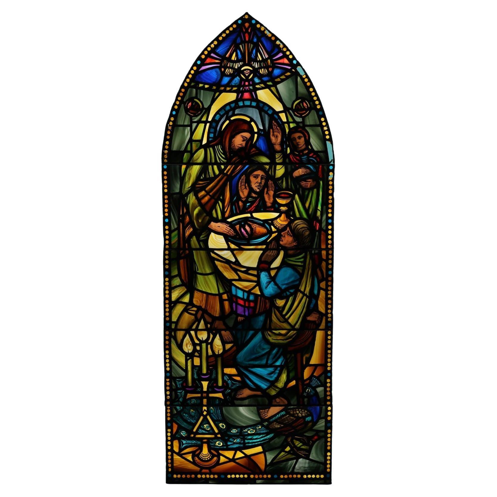Vitrail religieux ecclésiastique