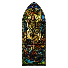 Vintage Ecclesiastical Stained Glass Window