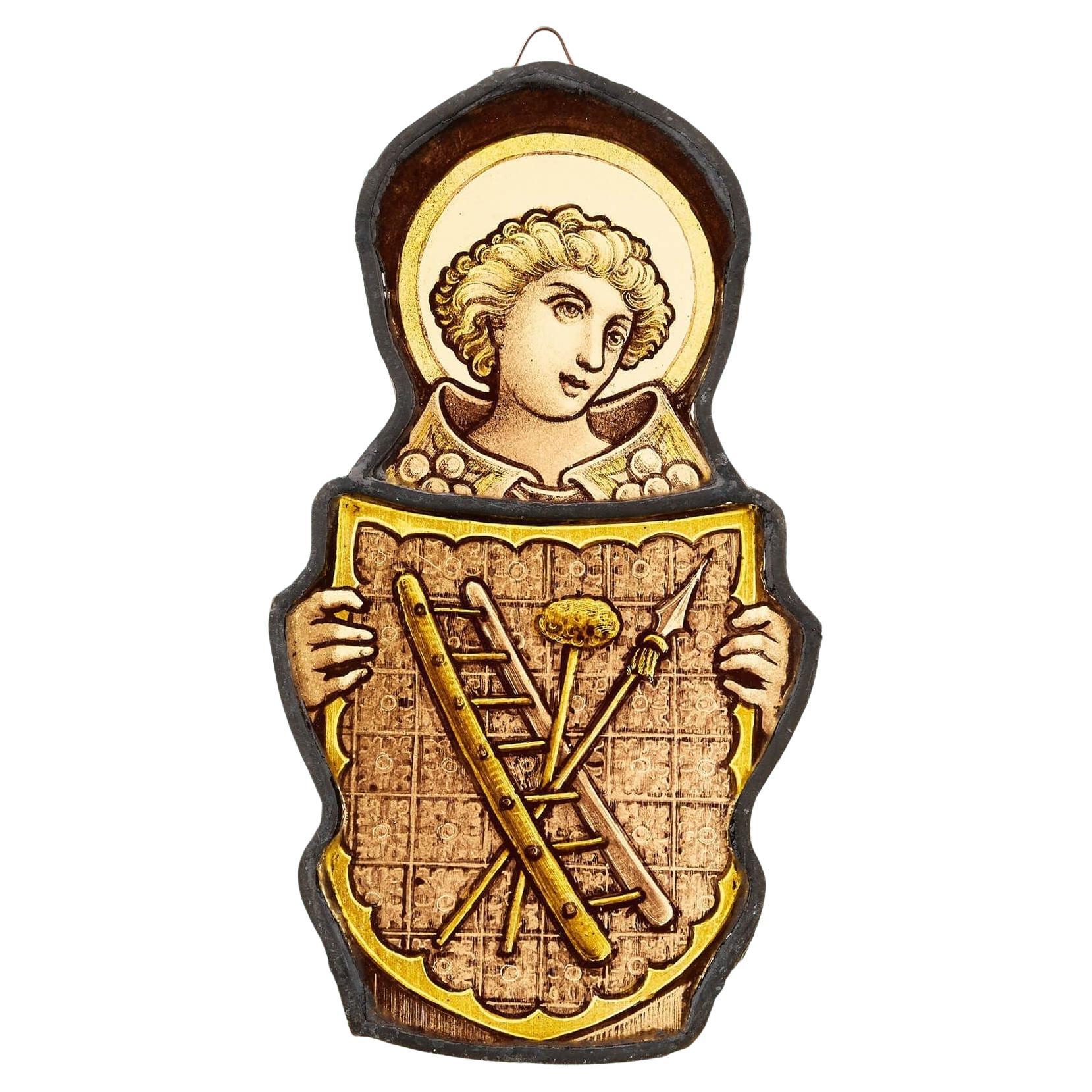 Vidriera Eclesiástica Colgante con Escudo