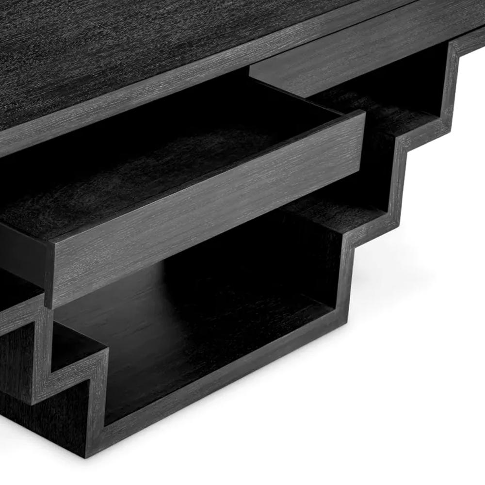 Wood Ecco Black Console Table For Sale