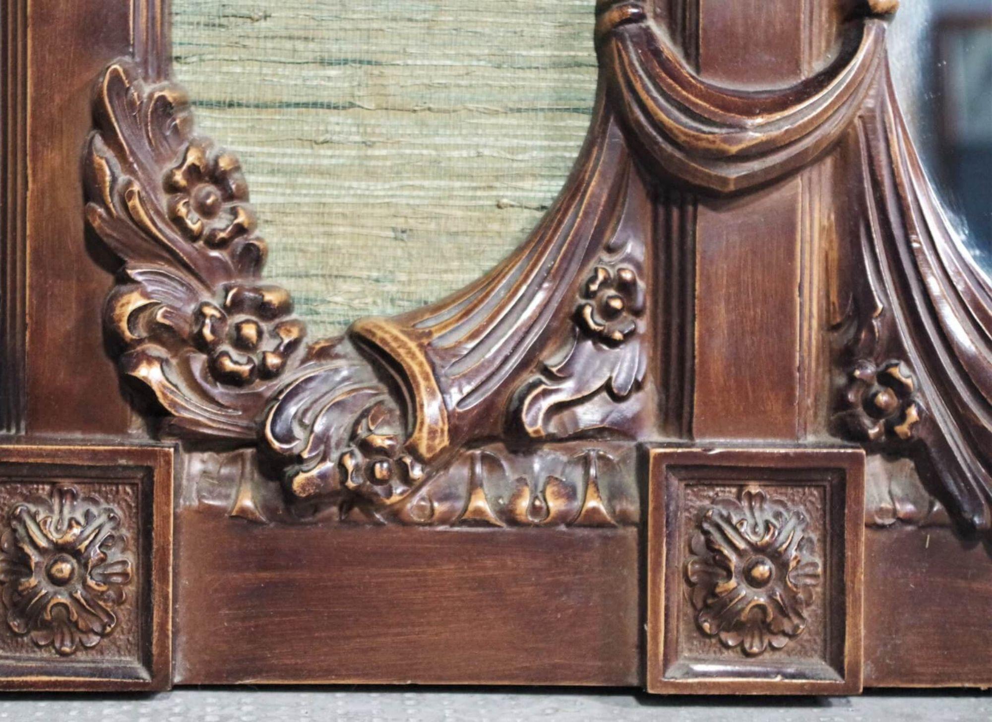 Here is the American translation of the description:  1960s Wooden Mirror with In For Sale 8