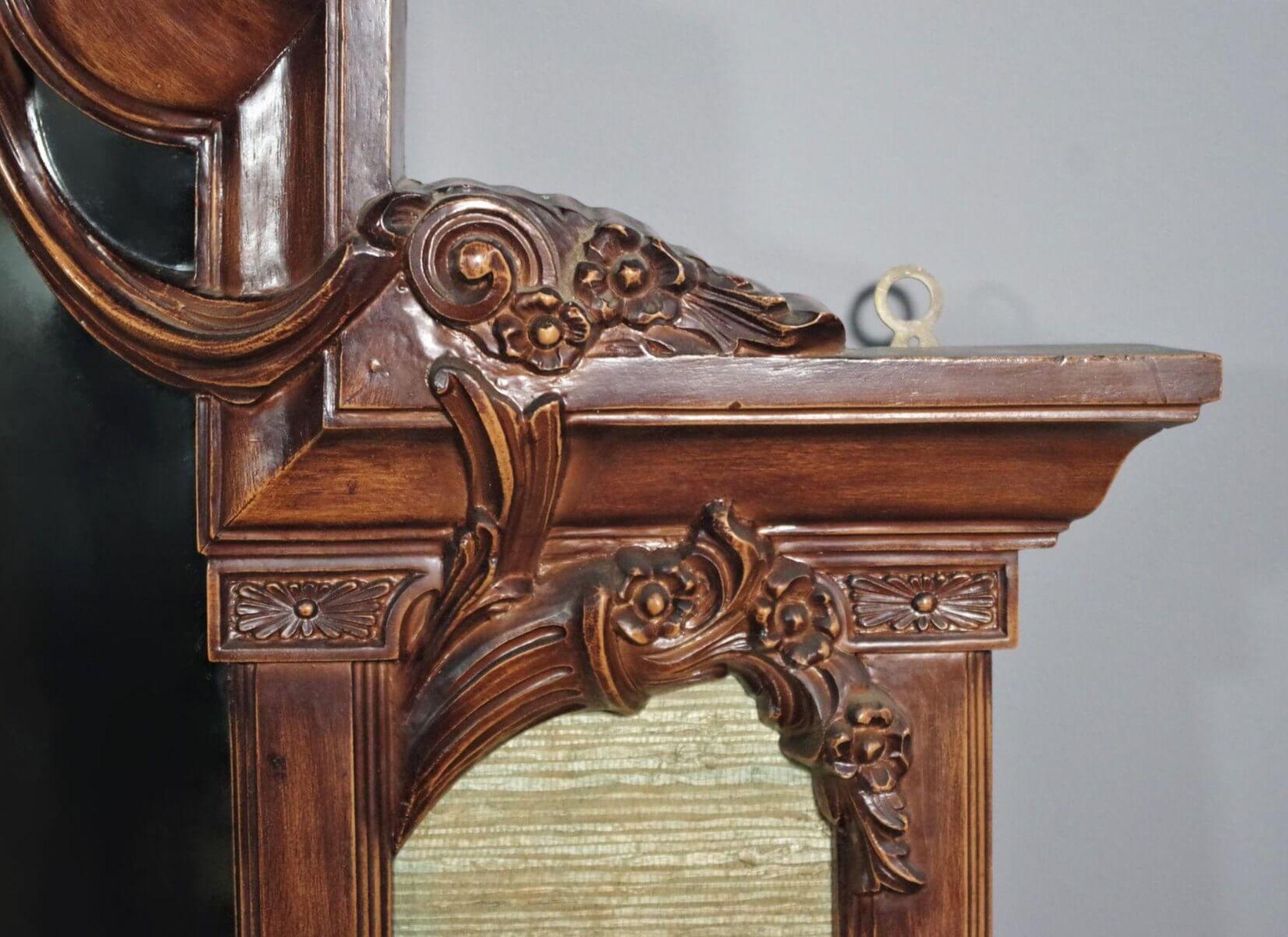 Here is the American translation of the description:  1960s Wooden Mirror with In For Sale 1