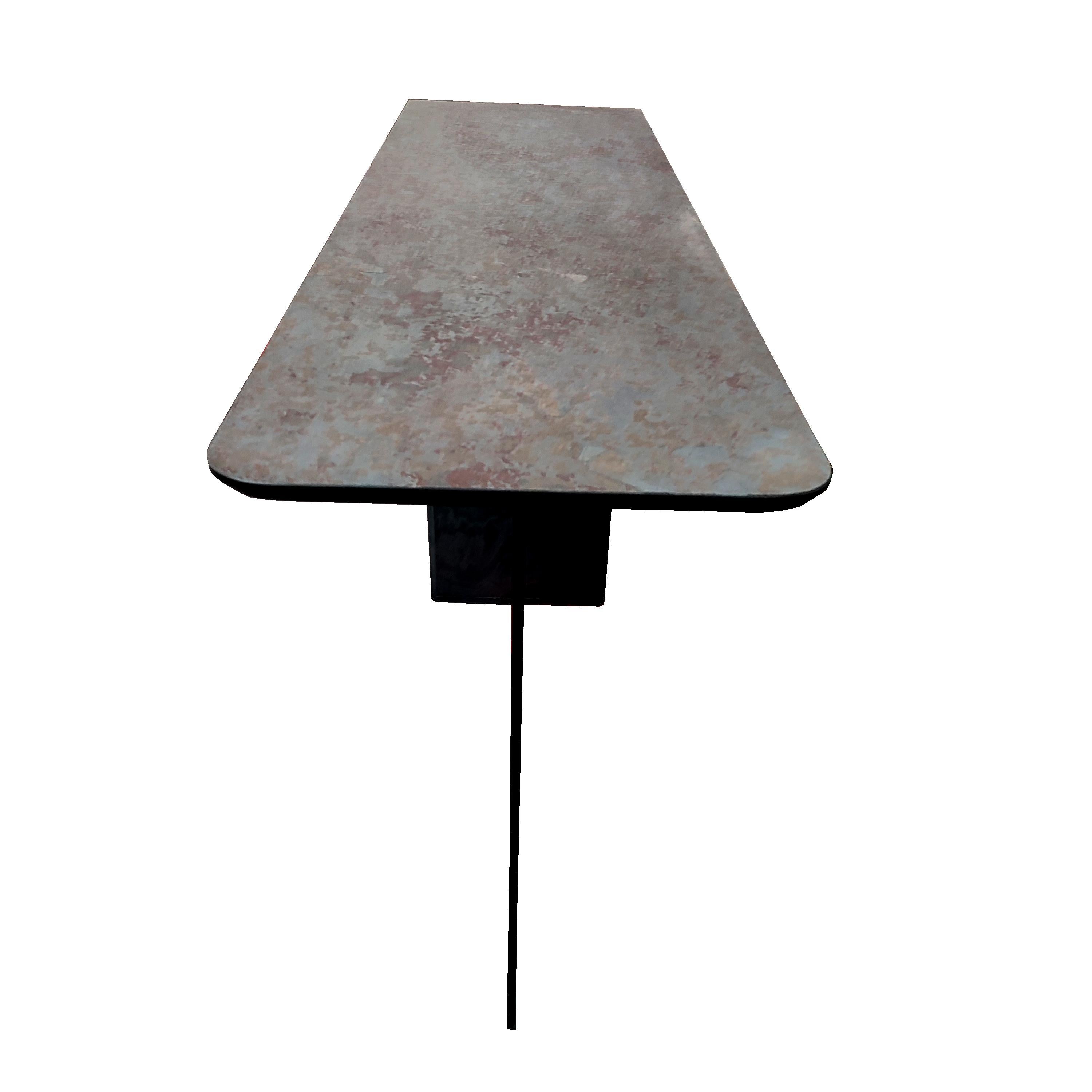ECCO Marble & Crystal Design Console Table Oxid Slate Meddel Spain Joaquín Moll For Sale 2