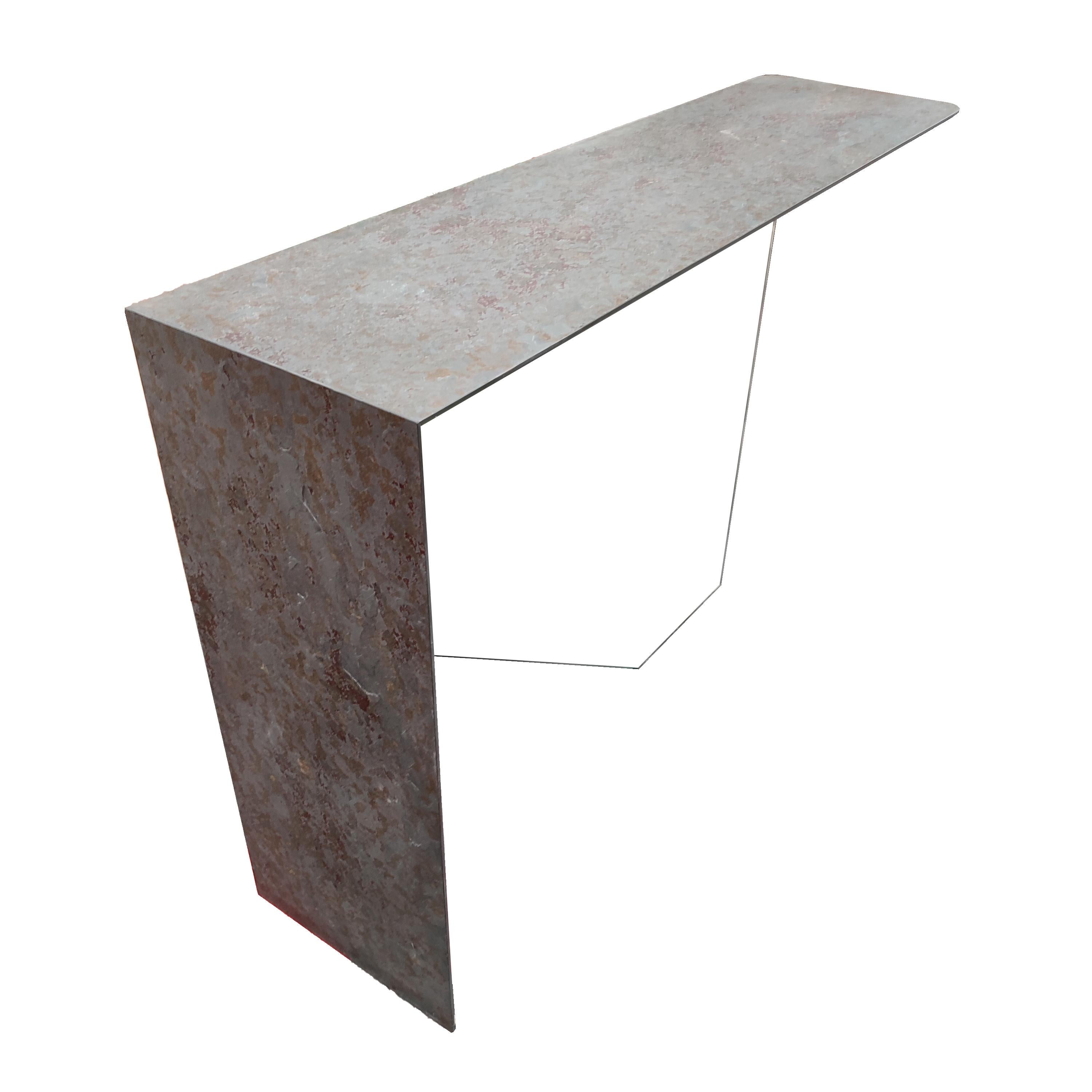 ECCO Marble & Crystal Design Console Table Oxid Slate Meddel Spain Joaquín Moll In New Condition For Sale In VALVERDE DEL MAJANO, CL