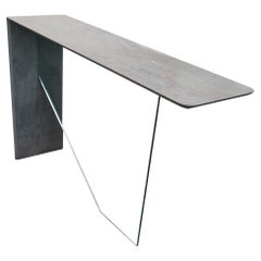 ECCO Table console design en marbre et cristal ardoise oxydée Meddel Espagne Joaquín Moll