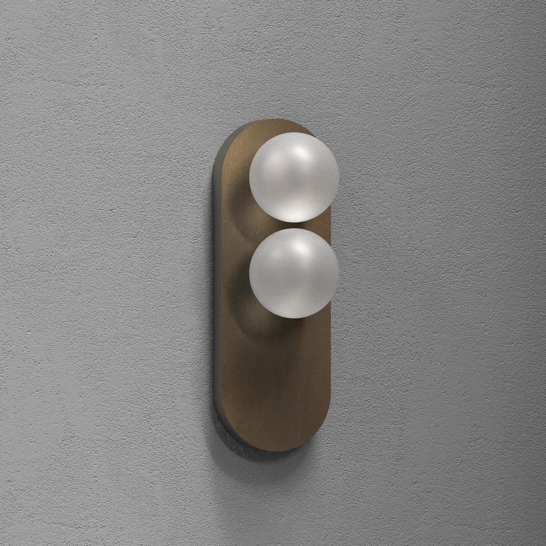 Modern Eccolo Wall Sconce or Flushmount in Bronze and Glass by Blueprint Lighting For Sale