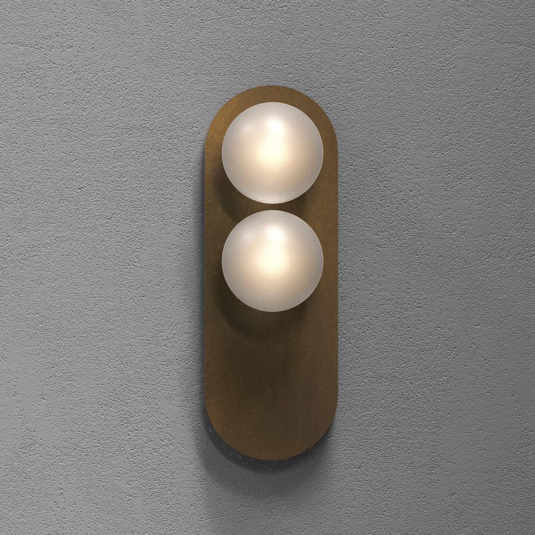 Eccolo Wall Sconce or Flushmount in Bronze and Glass by Blueprint Lighting In New Condition For Sale In New York, NY