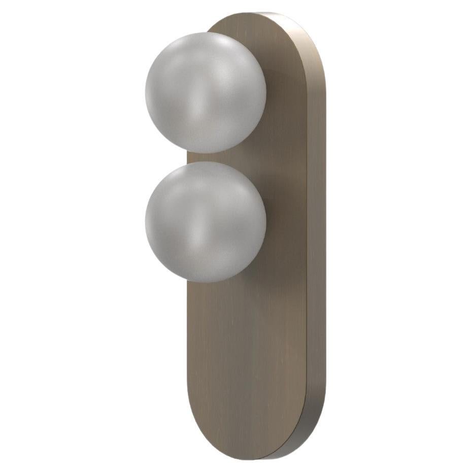 Eccolo Wall Sconce or Flushmount in Bronze and Glass by Blueprint Lighting For Sale