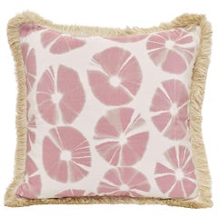 Echino Accent Pillow with Circular Tie-Dye Motif & Fringe Detal by CuratedKravet