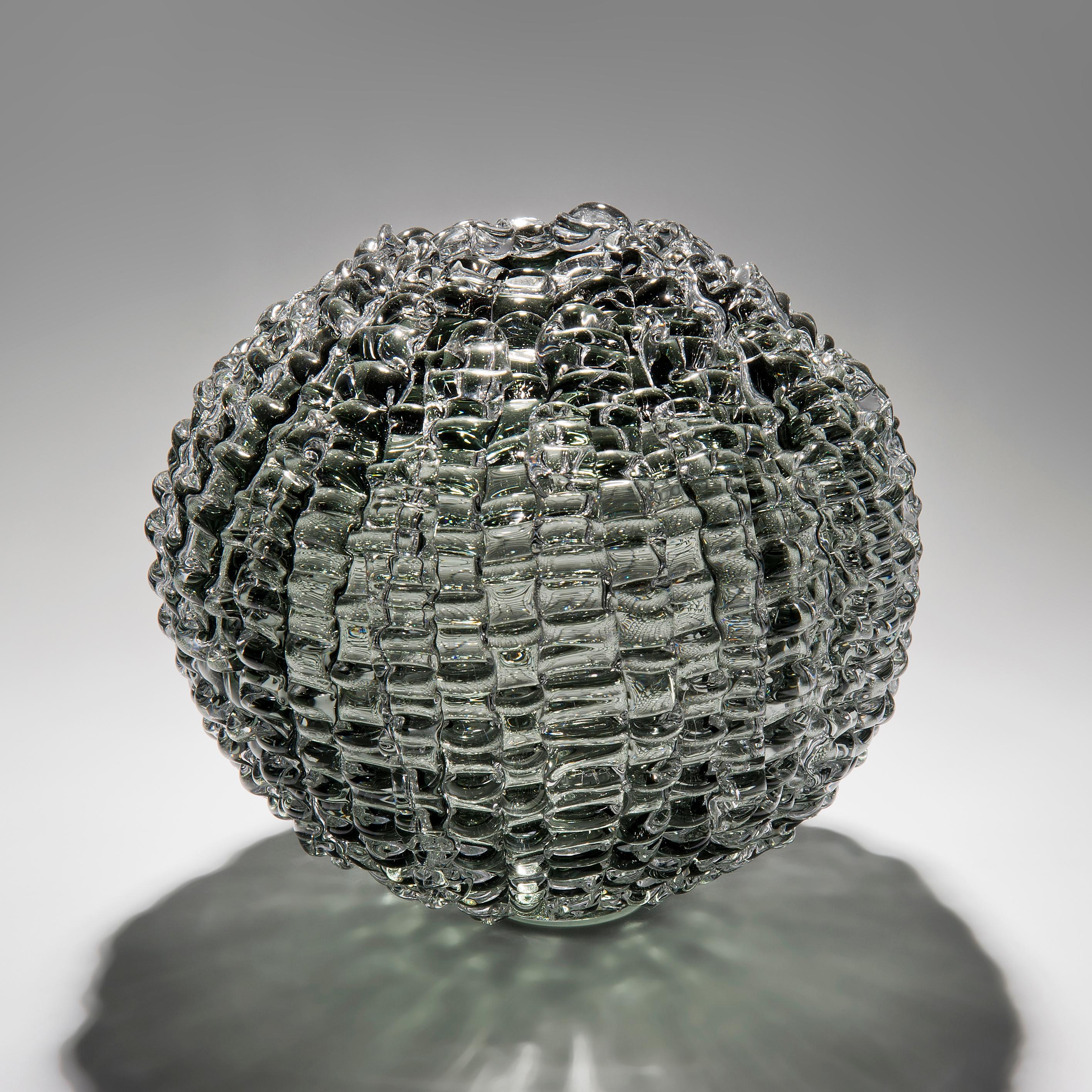 Echinus in Grey, a unique grey Glass centrepiece by Katherine Huskie 2