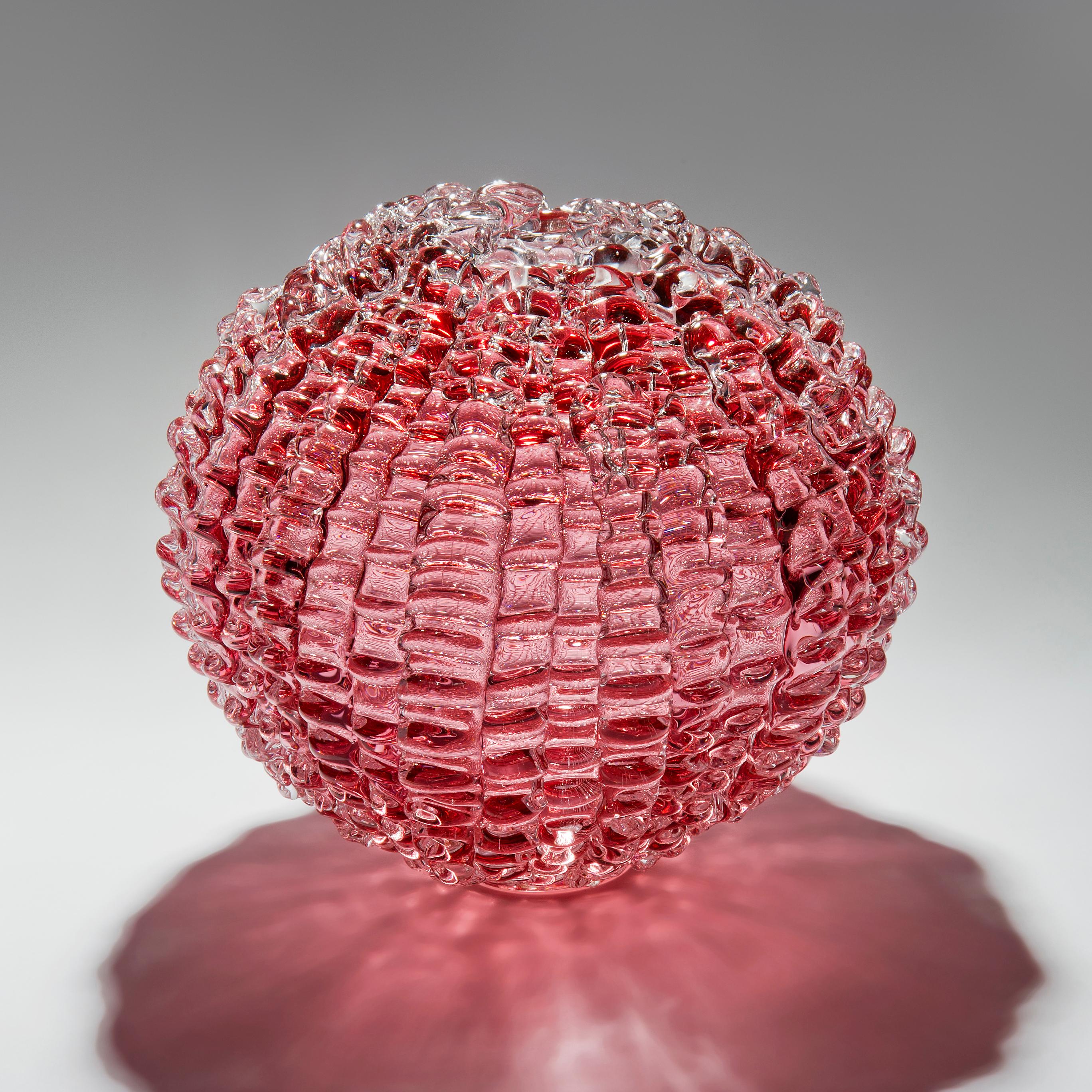 Echinus in Heliotrope, a unique pink Glass centrepiece by Katherine Huskie 1