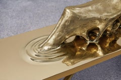 Echo Bench Polished Brass by Zhipeng Tan