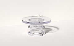 Echo Coffee Table in Crystal Clear, Translucent Polyurethane Resin, Ian Cochran