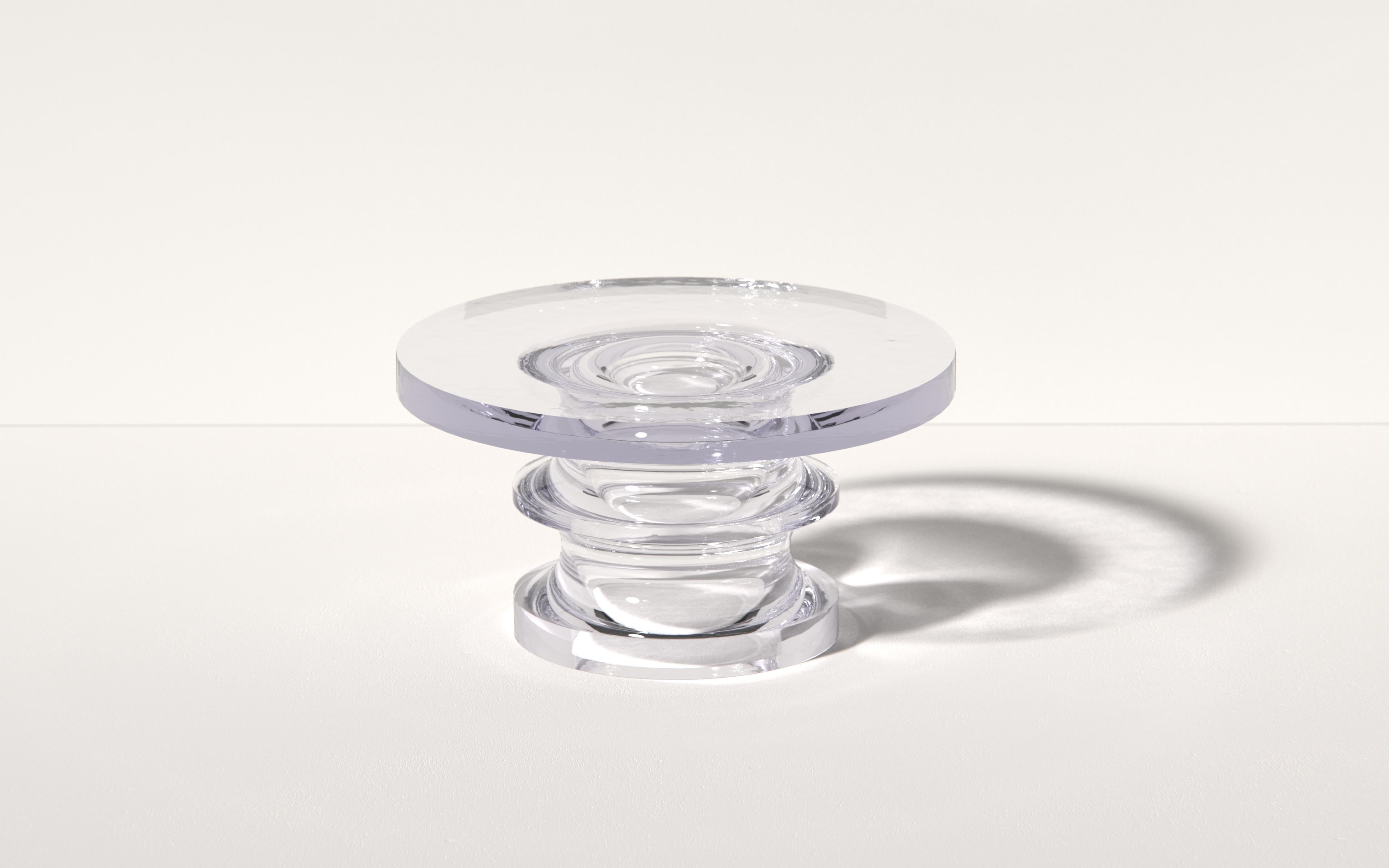 Contemporary Echo Coffee Table in Deep Olive, Translucent Polyurethane Resin, Ian Cochran For Sale