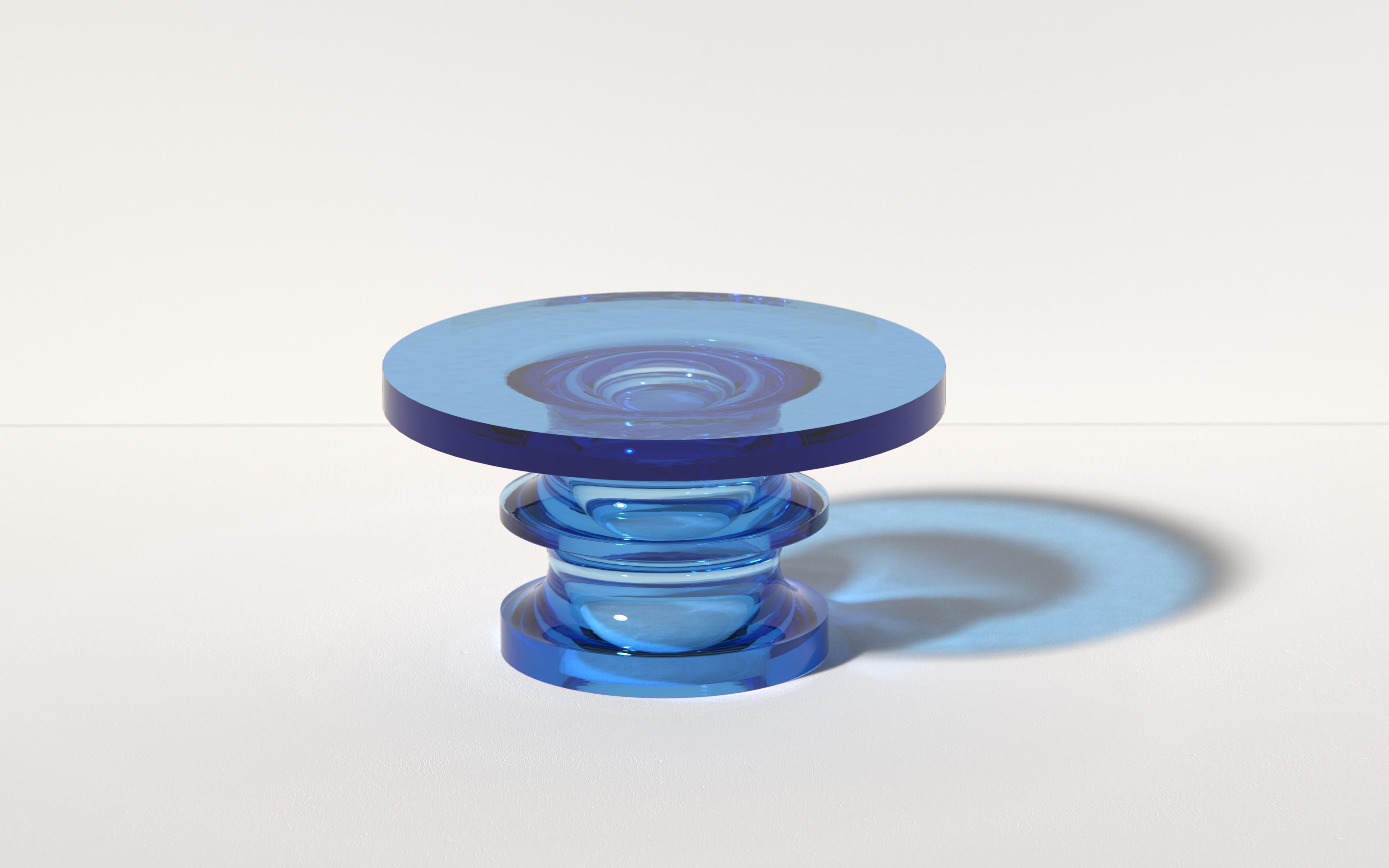 Echo Coffee Table in Honeydew, Translucent Polyurethane Resin, Ian Cochran For Sale 4