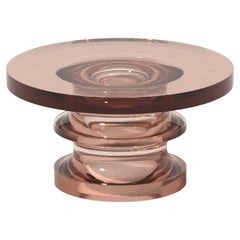 Echo Coffee Table in Penny Red, Translucent Polyurethane Resin, Ian Cochran