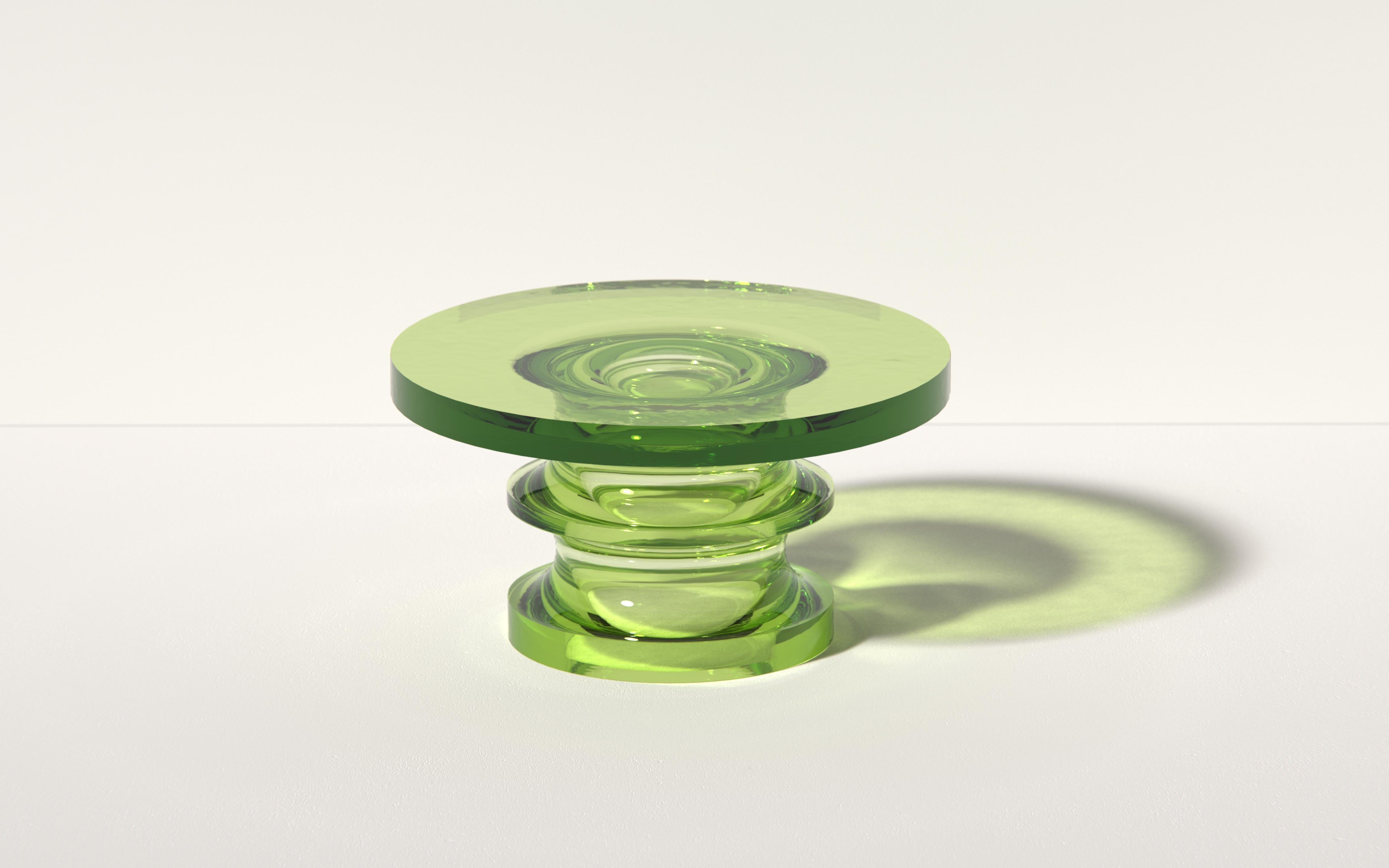 Echo Coffee Table in Watermelon Red, Translucent Polyurethane Resin, Ian Cochran For Sale 6
