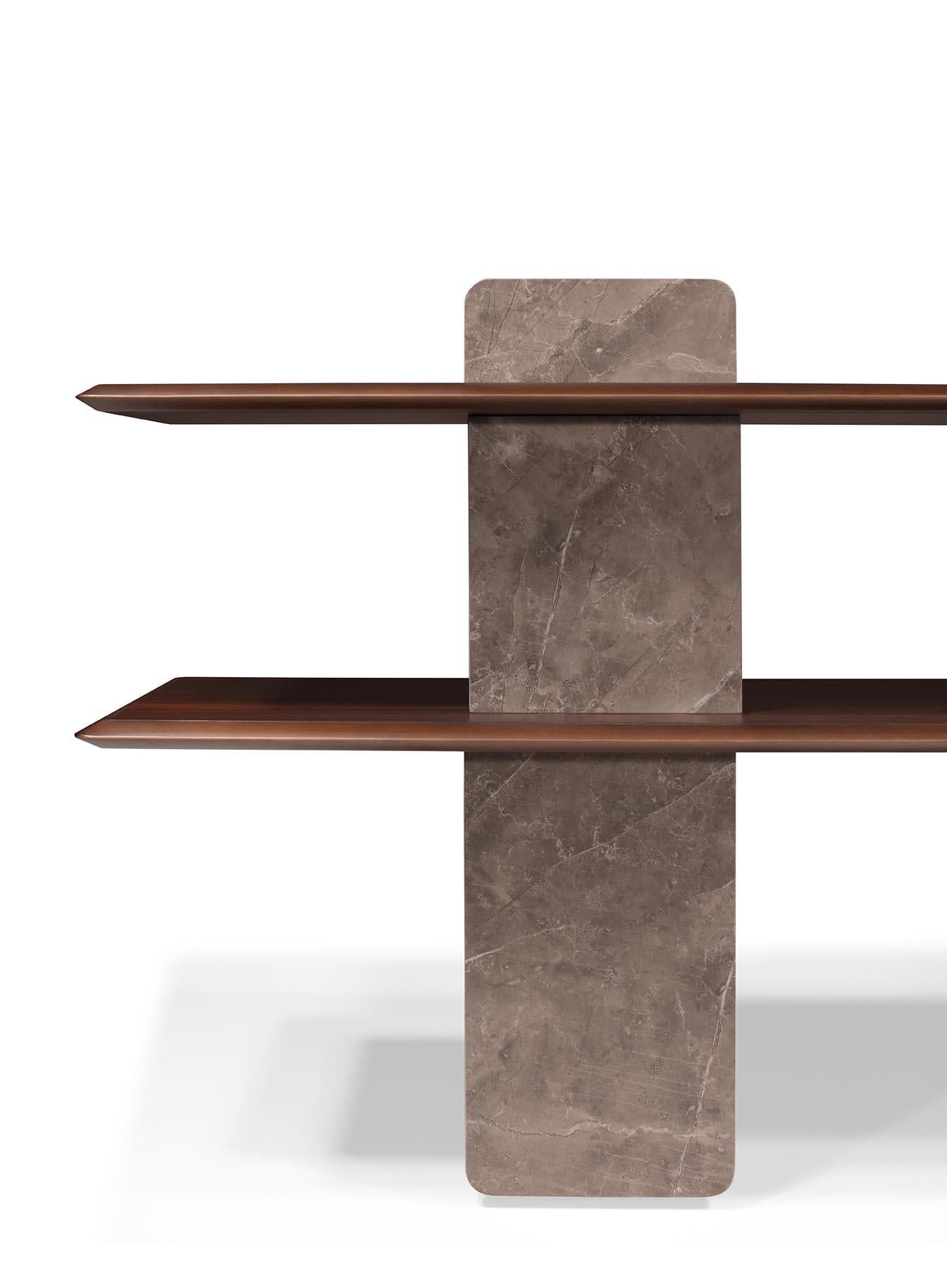 Echo Console Dark Grey and Eucalyptus 180cm For Sale 2