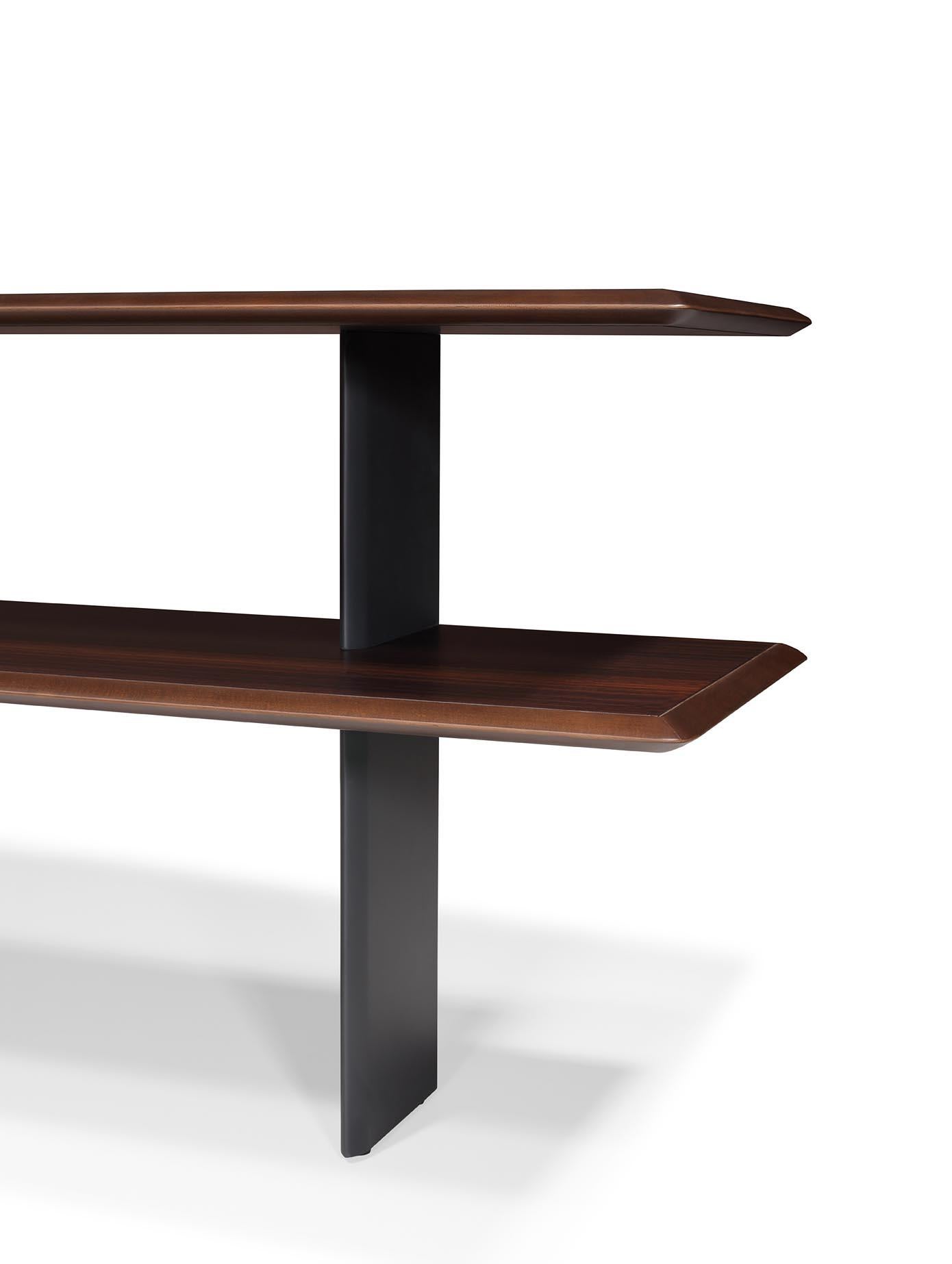 Echo Console Dark Grey and Eucalyptus 180cm For Sale 3