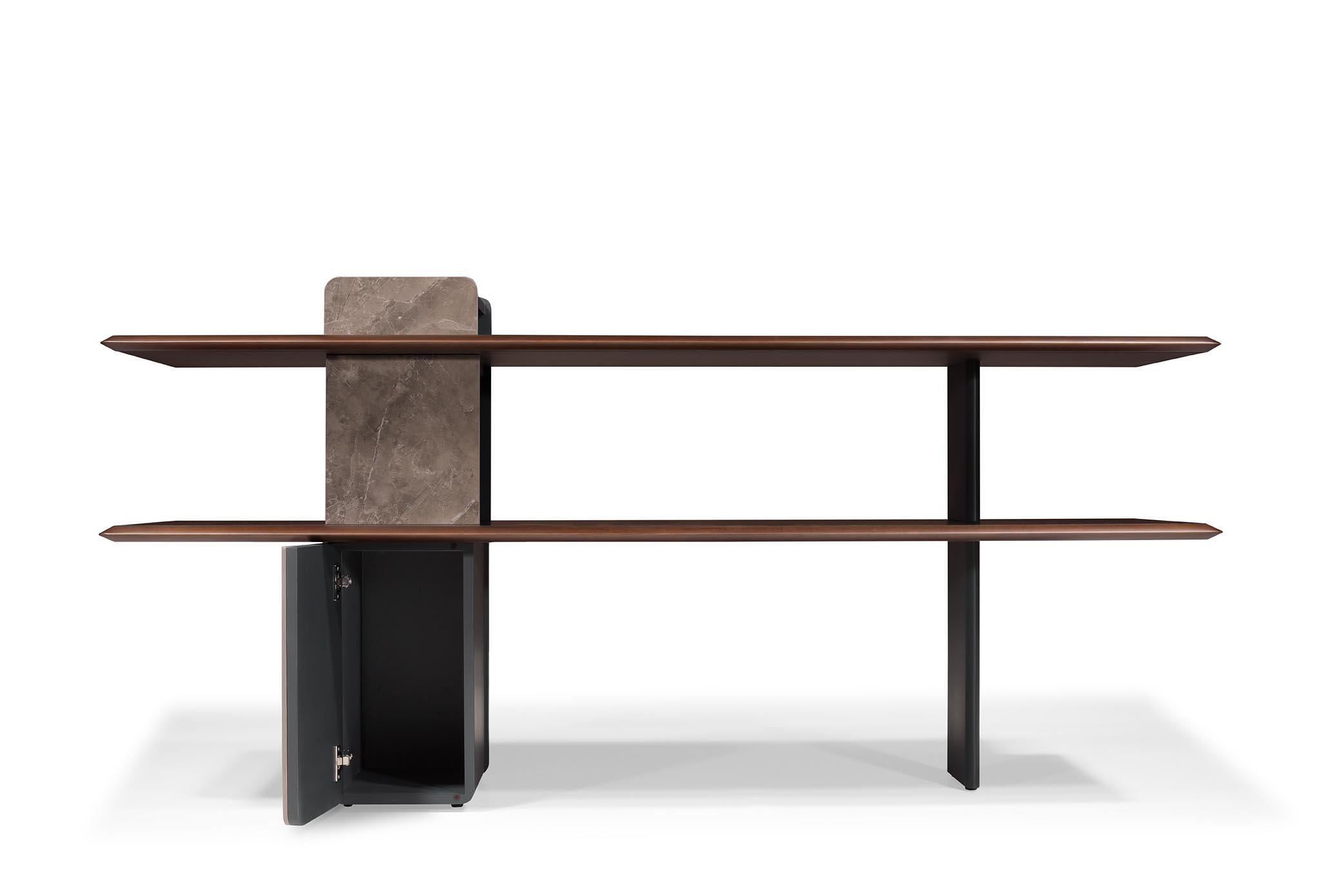 Echo Console Dark Grey and Eucalyptus 180cm For Sale 1