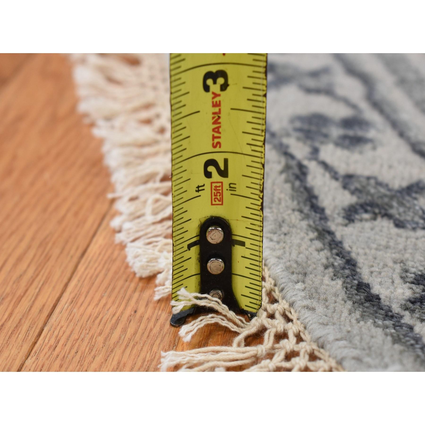 Soie Tapis Oiental rond Heriz Design en laine et soie noué à la main Echo Gray 10'0