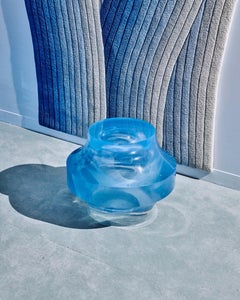 Echo I Side Table in Light Blue, Translucent Polyurethane Resin, by Ian Cochran