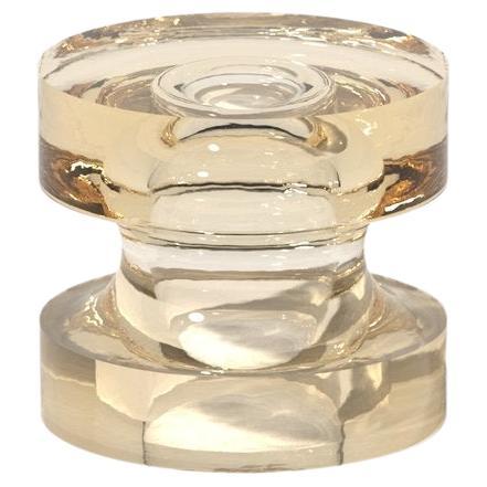 Echo II Side Table in Champagne, Translucent Resin, by Ian Cochran