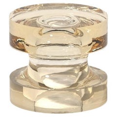 Echo II Side Table in Champagne, Translucent Resin, by Ian Cochran