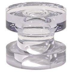 Echo II Side Table in Crystal Clear, Translucent Resin, by Ian Cochran