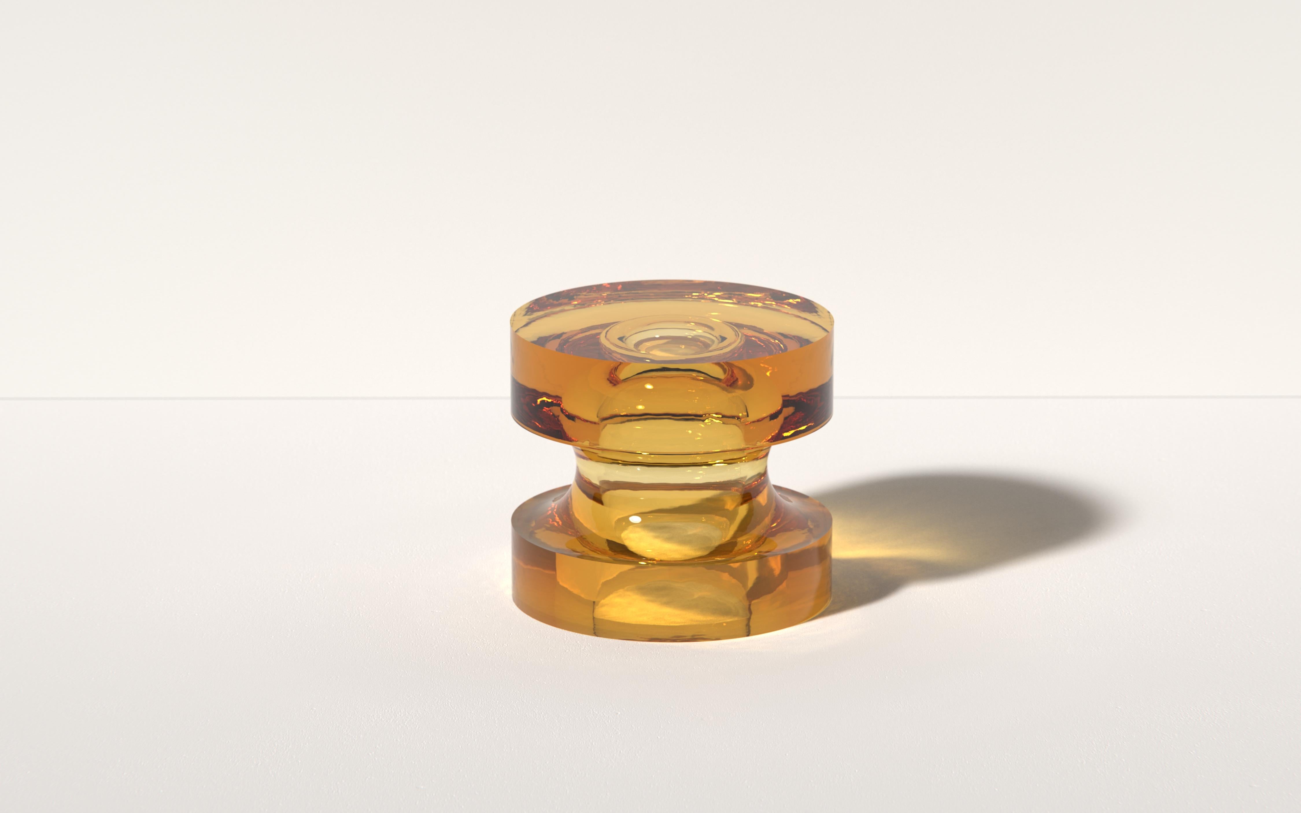 Echo II Side Table in Honeydew, Translucent Resin, by Ian Cochran For Sale 4