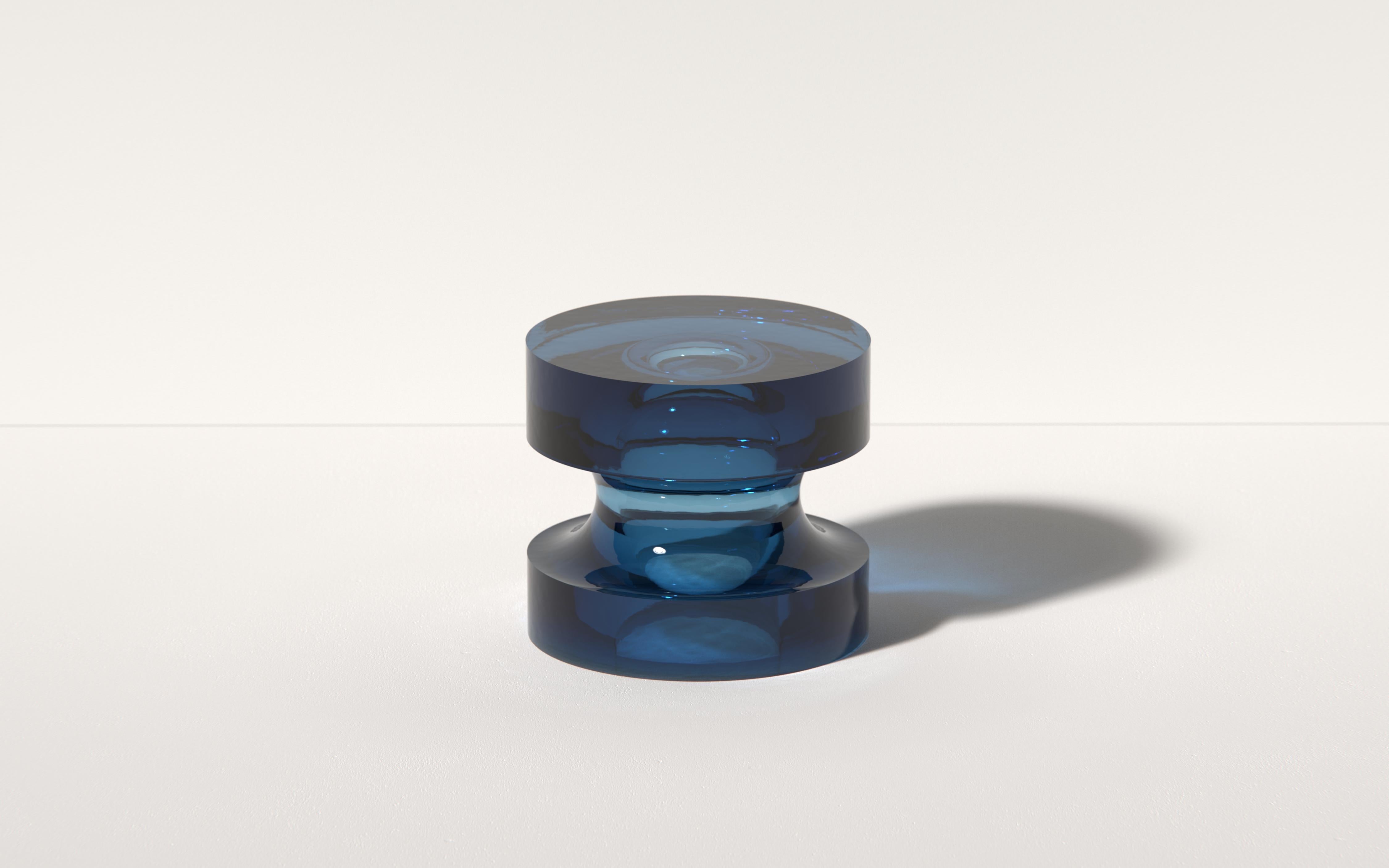 Modern Echo II Side Table in Honeydew, Translucent Resin, by Ian Cochran For Sale
