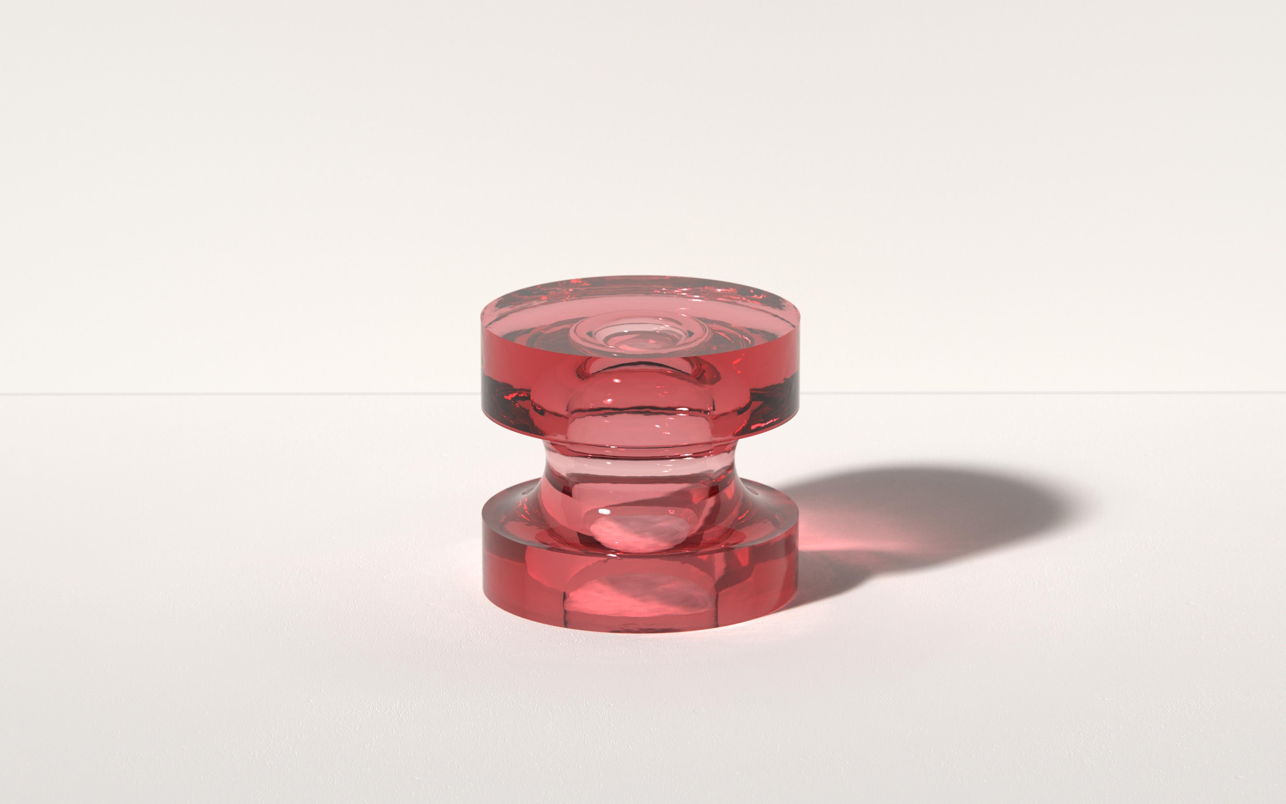 Echo II Side Table in Honeydew, Translucent Resin, by Ian Cochran For Sale 1