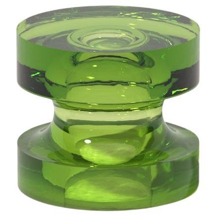 Echo II Side Table in Honeydew, Translucent Resin, by Ian Cochran