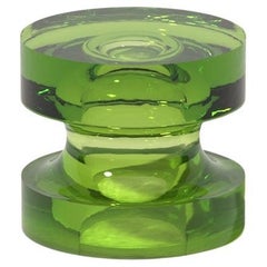 Echo II Side Table in Honeydew, Translucent Resin, by Ian Cochran