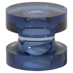 Echo II Side Table in Ocean, Translucent Resin, by Ian Cochran