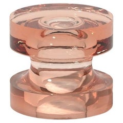 Echo II Beistelltisch in Rosé, transluzentes Polyurethanharz, von Ian Cochran