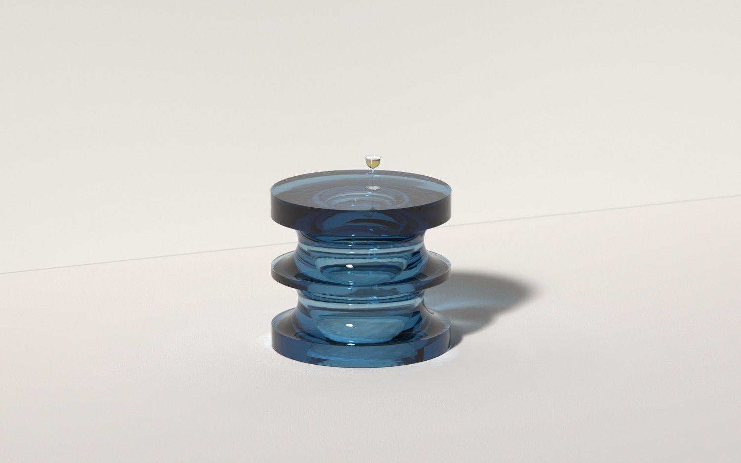 Echo III Side Table in Aegean Blue by Ian Alistair Cochran Represented by Tuleste Factory

Solid Resin 

W 20