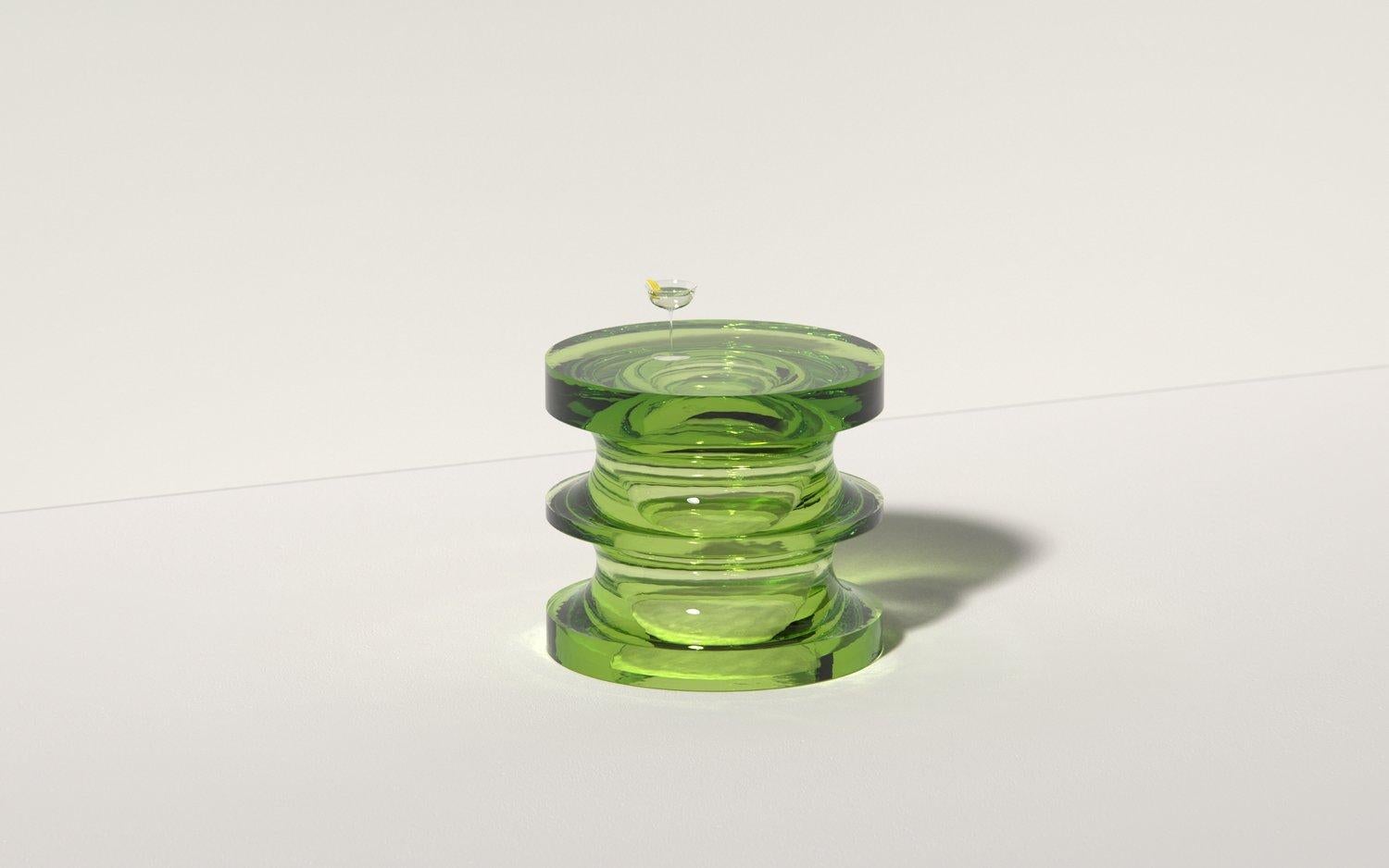 Echo III Side Table in Honeydew by Ian Alistair Cochran Represented by Tuleste Factory

Solid Resin 

W 20