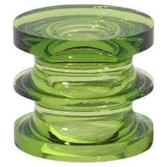 Echo III Side Table in Honeydew, Translucent Polyurethane Resin by Ian Cochran