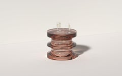 Echo III Side Table in Penny Red, Translucent Polyurethane Resin by Ian Cochran