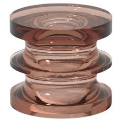 Echo III Side Table in Penny Red, Translucent Polyurethane Resin by Ian Cochran
