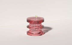 Echo III Side Table in Watermelon, Translucent Polyurethane Resin by Ian Cochran