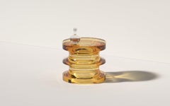 Echo III Side Table in Yellow, Translucent Polyurethane Resin by Ian Cochran