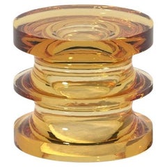Echo III Side Table in Yellow, Translucent Polyurethane Resin by Ian Cochran
