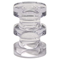 Echo III Slender Side Table in Clear, Translucent Solid Resin by Ian Cochran